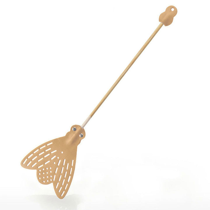essey | fly fly leather flyswatter | natural
