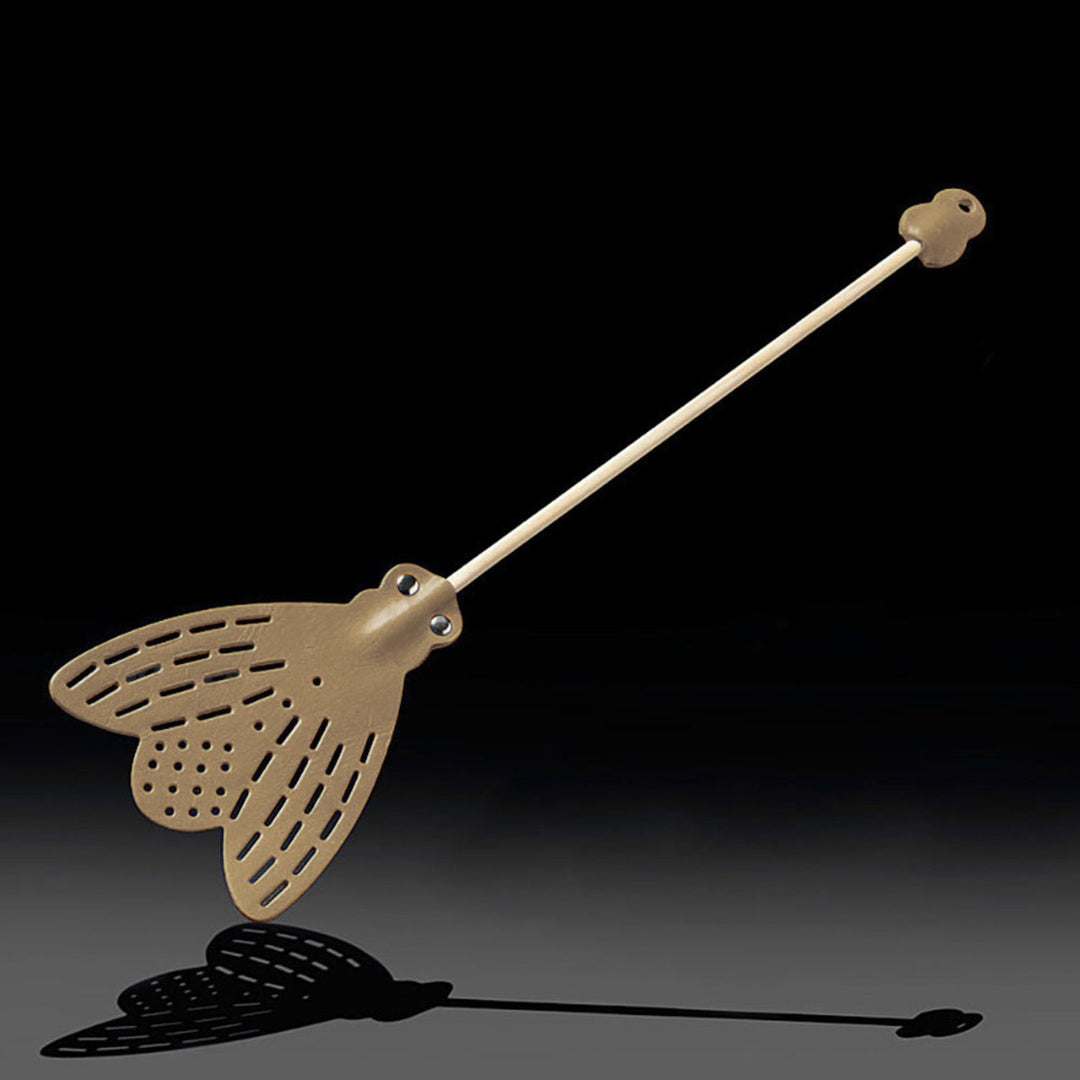 essey | fly fly leather flyswatter | natural
