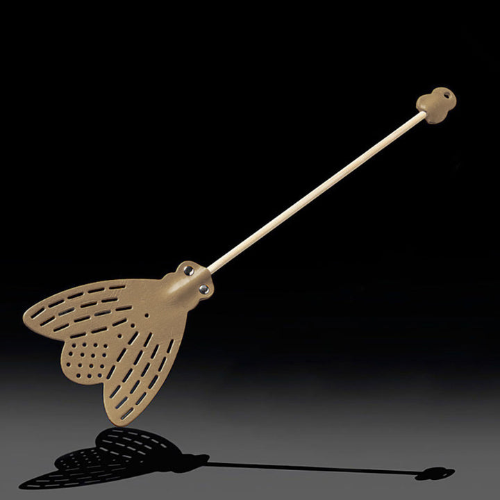 essey | fly fly leather flyswatter | natural