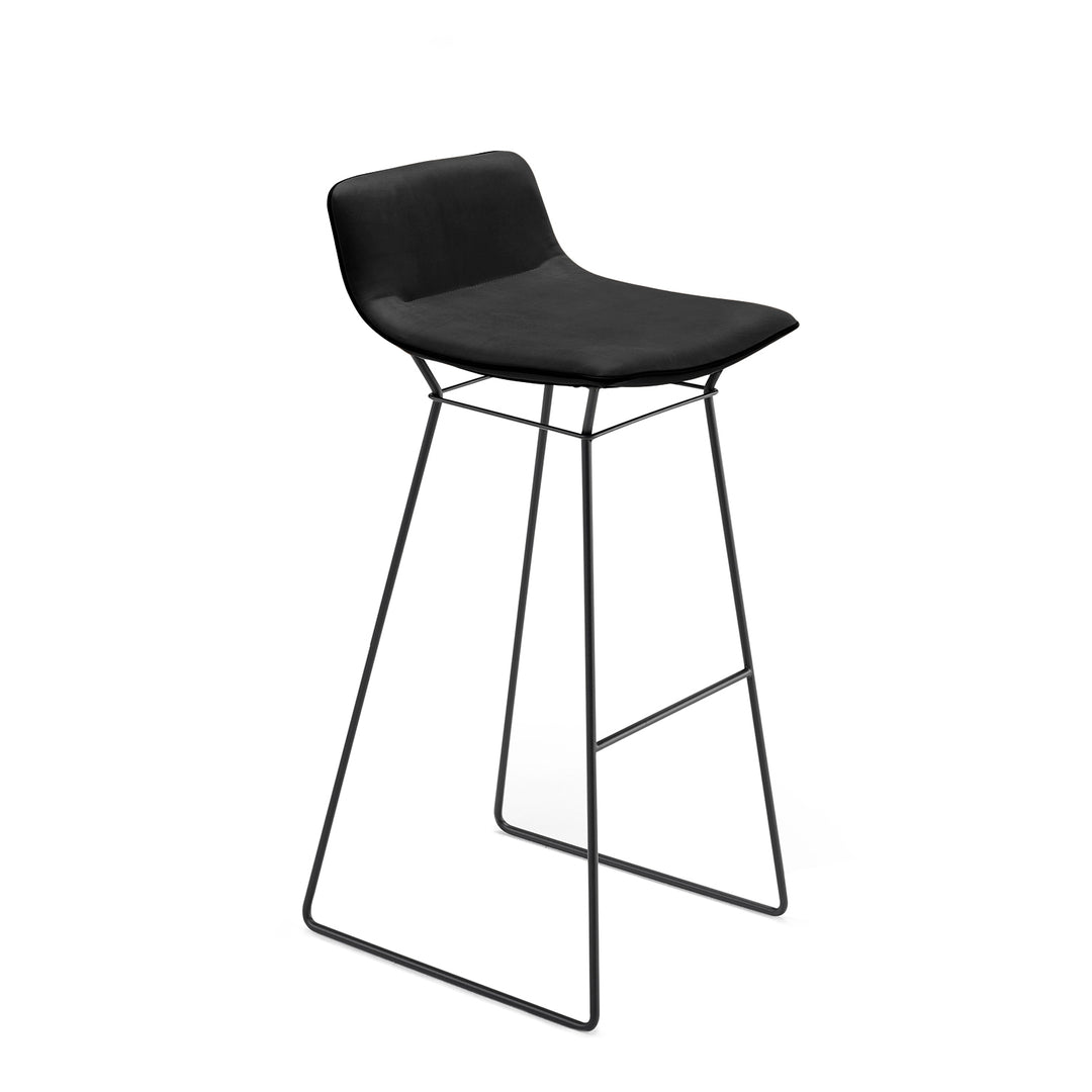 freifrau | amelie barstool low | orient ebony (black) leather