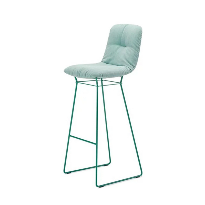 freifrau | leya bar stool high | wire frame | avalon 0045 + sahara plaza leather