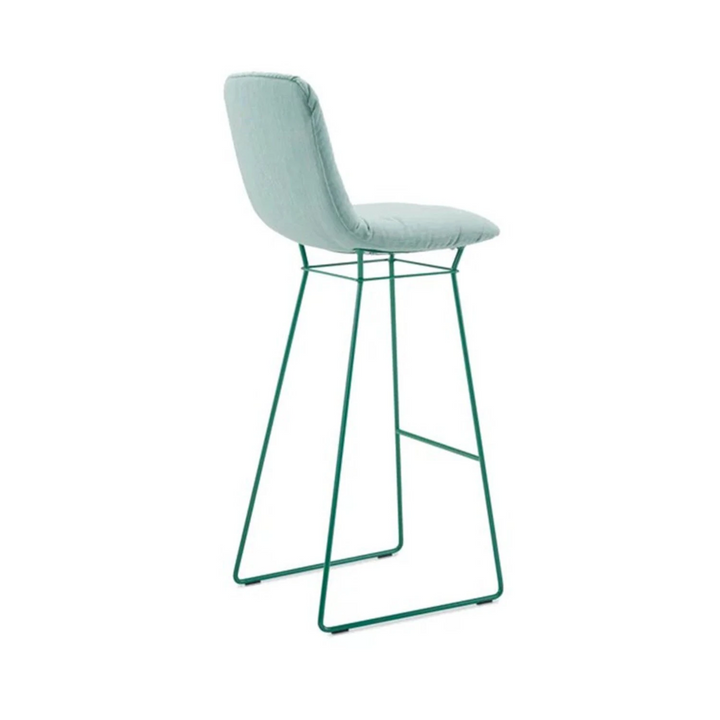 freifrau | leya bar stool high | wire frame | avalon 0045 + sahara plaza leather ~ DC