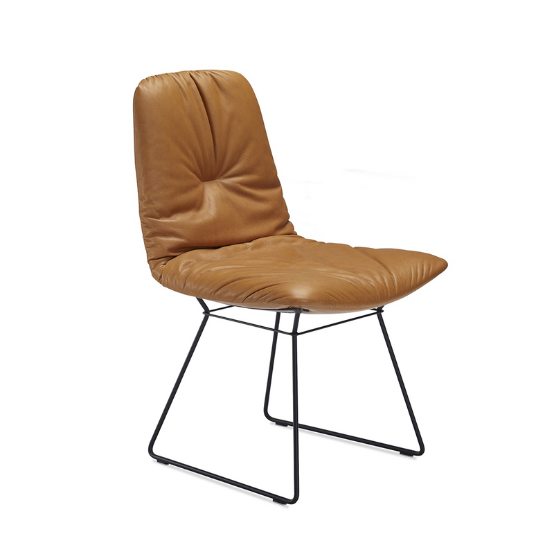 freifrau | leya chair | wire frame | cairo cognac leather