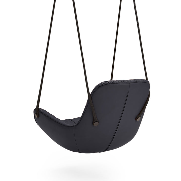 freifrau | leya lounge swing seat | orient ebony (black) leather