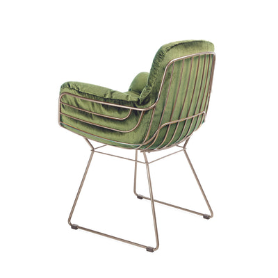freifrau | leyasol indoor armchair high | riga sauge + copper glaze frame