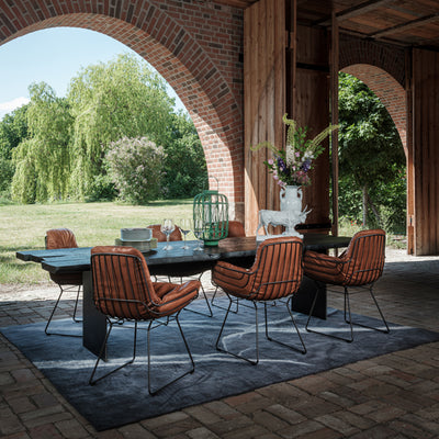 freifrau | leyasol indoor armchair low | sahara ebony (black) leather