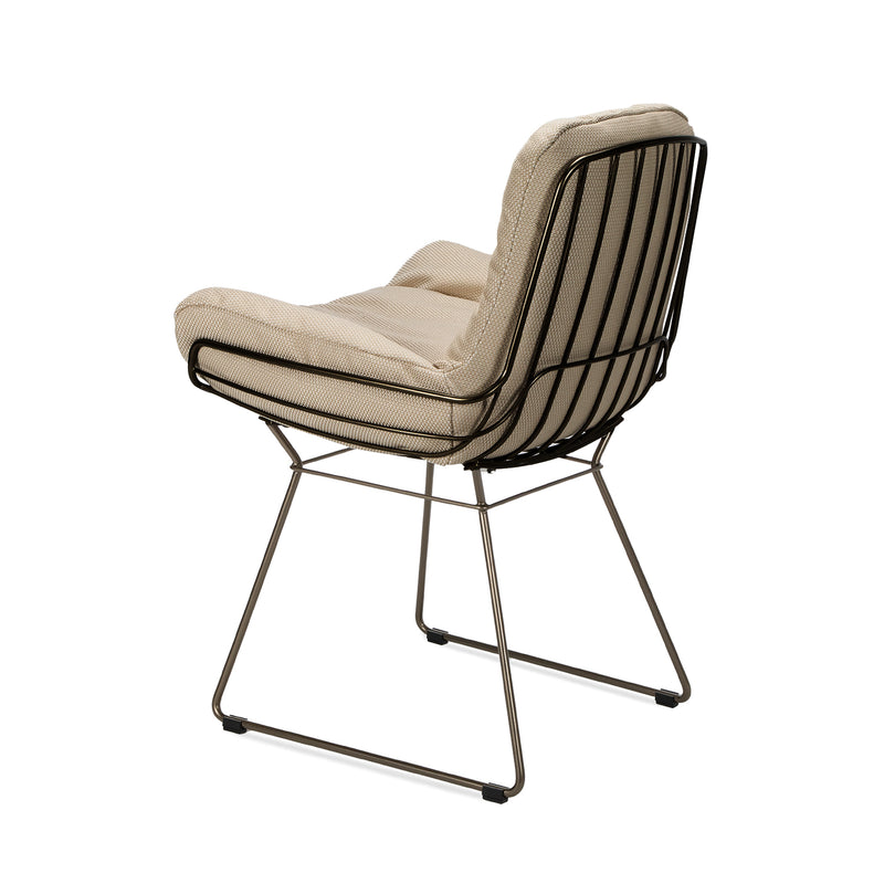 freifrau | leyasol armchair low | lopi chai + steel bronze glaze frame
