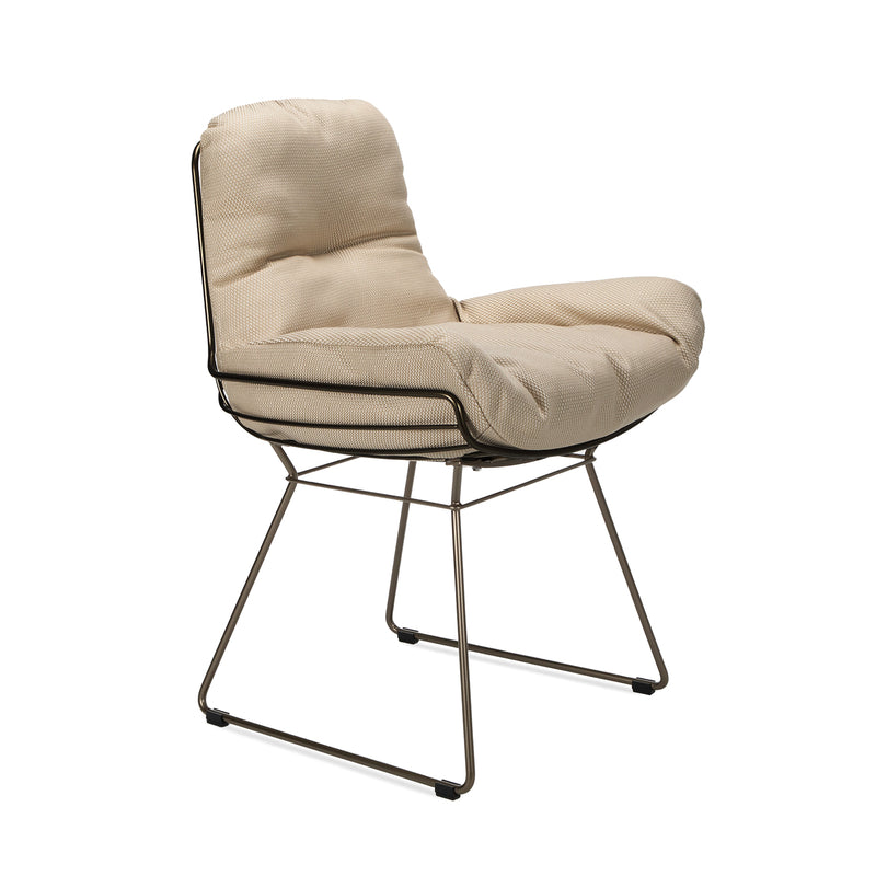 freifrau | leyasol armchair low | lopi chai + steel bronze glaze frame