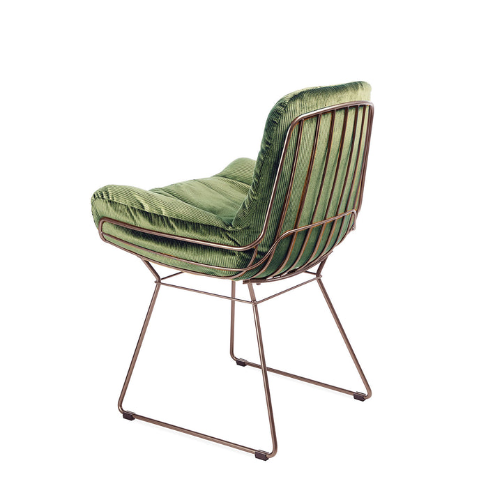 freifrau | leyasol indoor armchair low | riga sauge + steel copper glaze frame