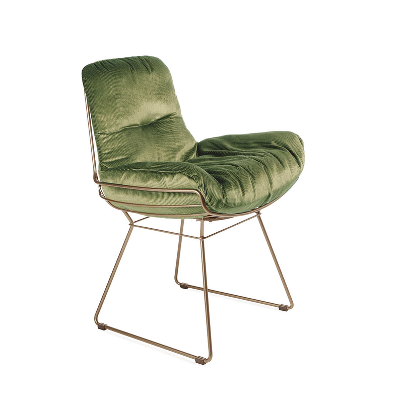 freifrau | leyasol indoor armchair low | riga sauge + copper glaze frame