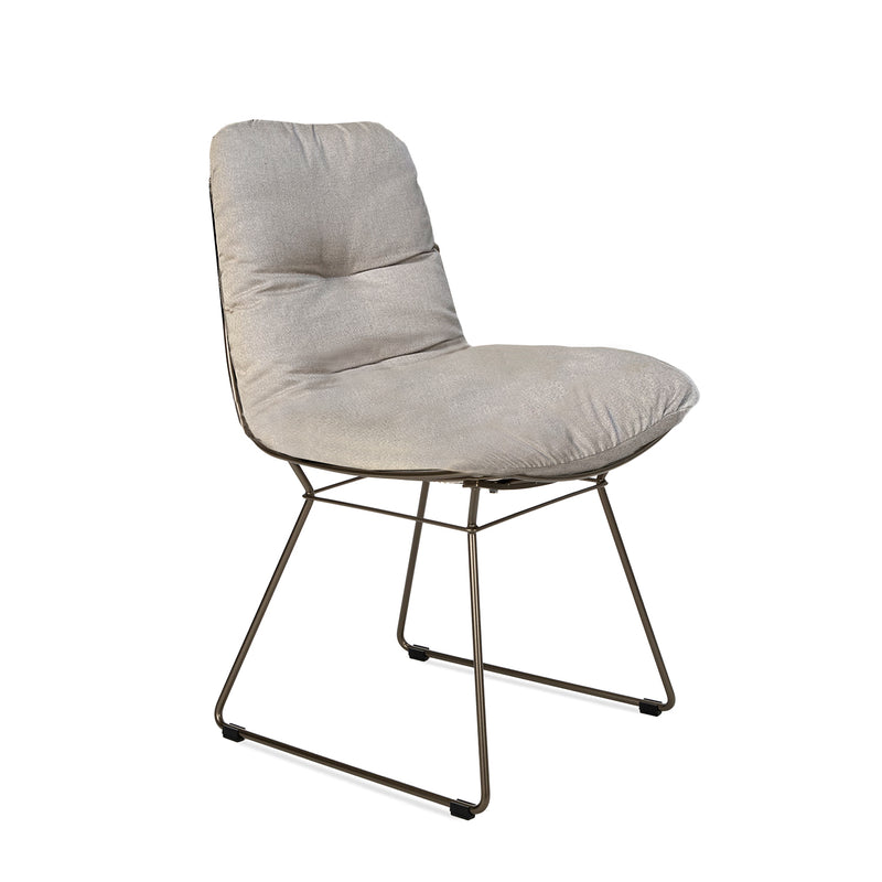 freifrau | leyasol chair | natte heather grey + steel bronze glaze frame