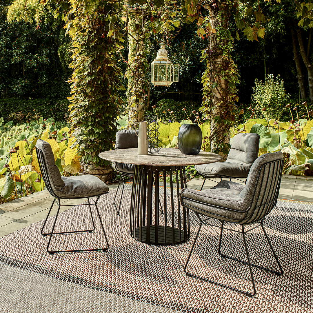 freifrau | leyasol chair | lopi chai + steel bronze glaze frame