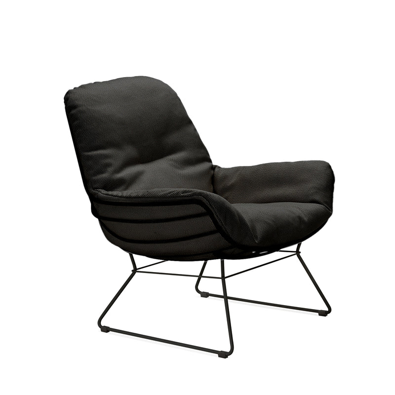 freifrau | leyasol outdoor lounge chair | lopi baribal + black frame