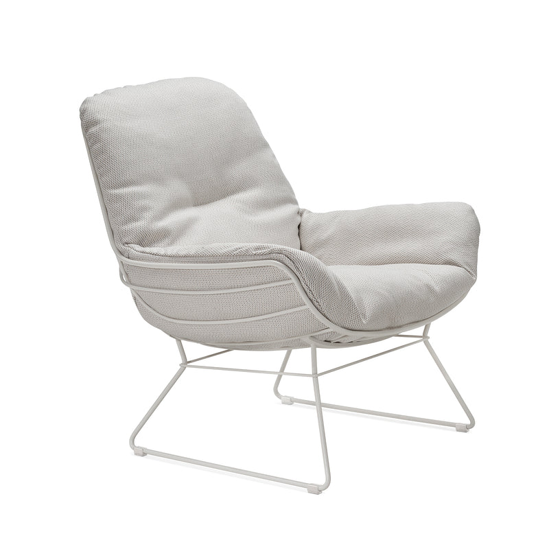 freifrau | leyasol outdoor lounge chair | lopi ash + traffic white frame