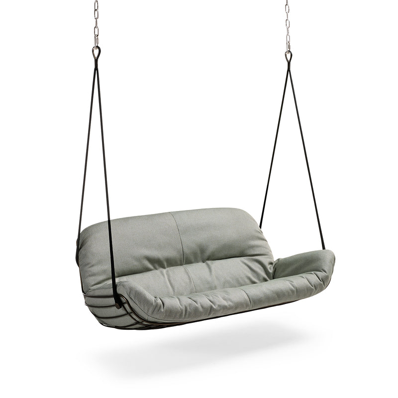 freifrau | leyasol outdoor lounge couch double swing seat | lopi charcoal