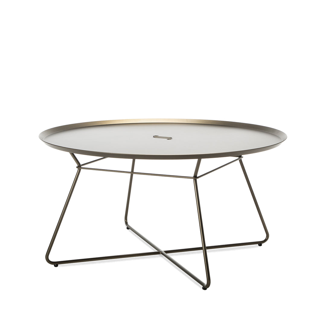 freifrau | leyasol outdoor coffee table | extra large | steel bronze glaze