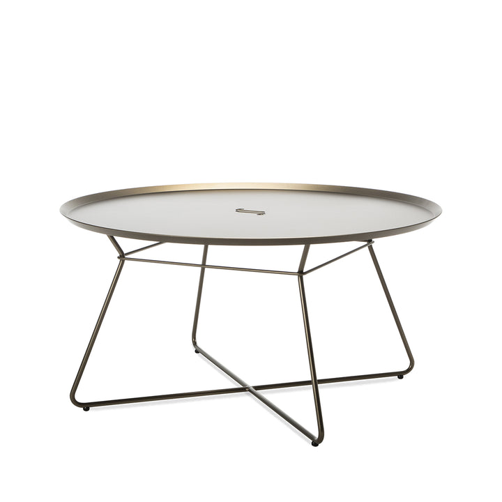 freifrau | leyasol outdoor coffee table | extra large | steel bronze glaze