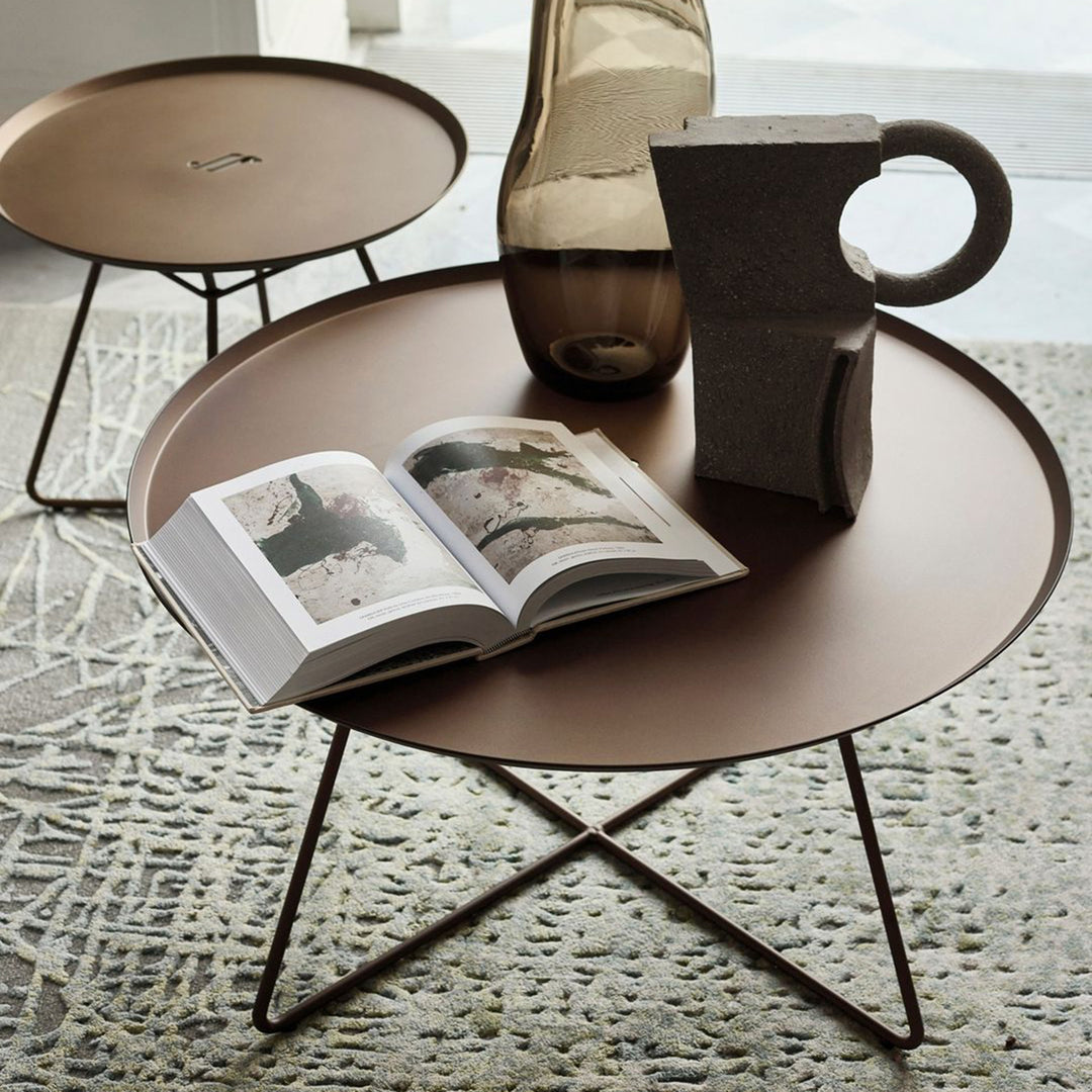 freifrau | leyasol outdoor coffee table | extra large | steel bronze glaze