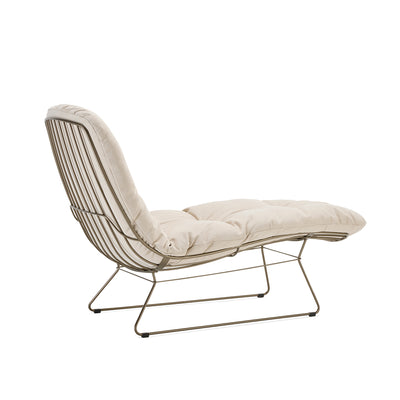 freifrau | leyasol outdoor sun lounger | lopi fabric + steel bronze glaze frame