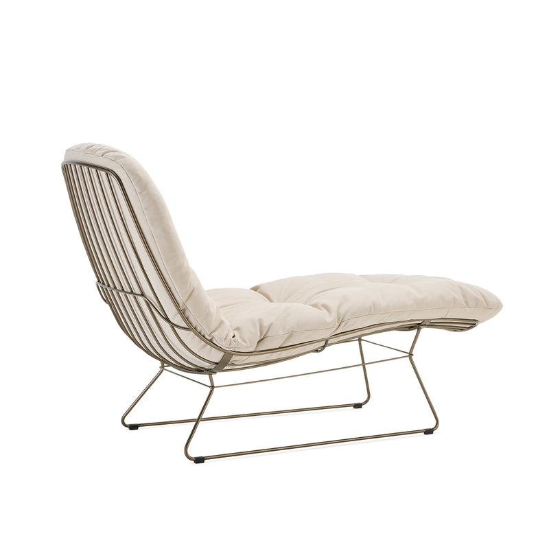 freifrau | leyasol outdoor sun lounger | lopi fabric + steel bronze glaze frame