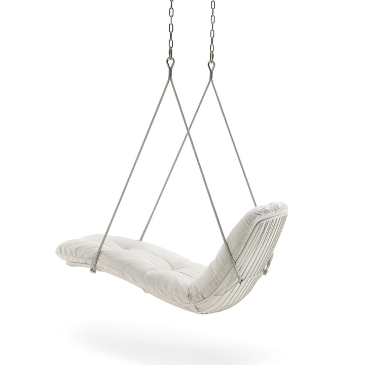 freifrau | leyasol outdoor sun lounger swing seat | lopi fabric + steel bronze glaze frame