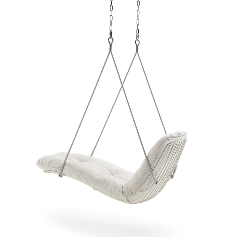 freifrau | leyasol outdoor sun lounger swing seat | lopi fabric + steel bronze glaze frame