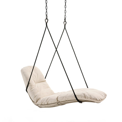 freifrau | leyasol outdoor sun lounger swing seat | lopi fabric + steel bronze glaze frame