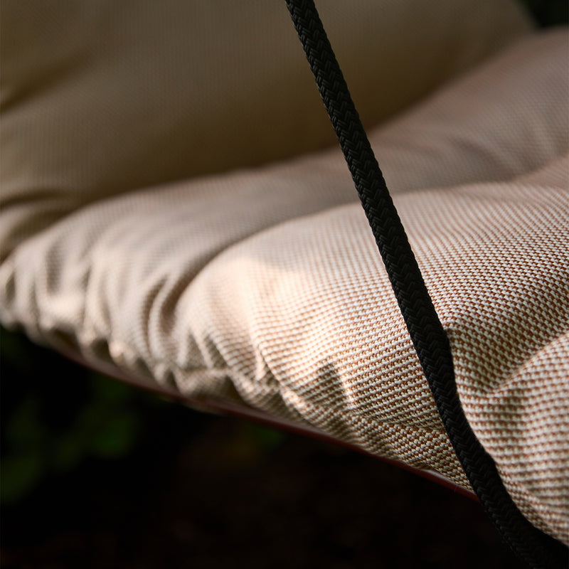 freifrau | leyasol outdoor sun lounger swing seat | lopi fabric + steel bronze glaze frame