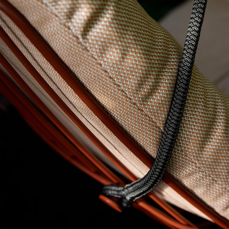 freifrau | leyasol outdoor sun lounger swing seat | lopi fabric + steel bronze glaze frame