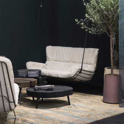 freifrau | leyasol outdoor lounge couch double swing seat | lopi charcoal