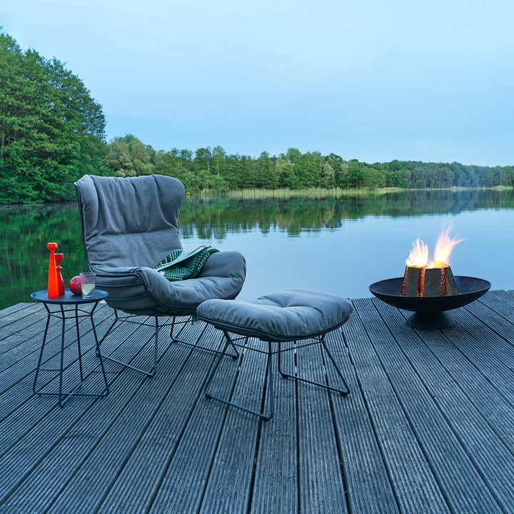 freifrau | leyasol outdoor wingback chair | lopi ash + black frame