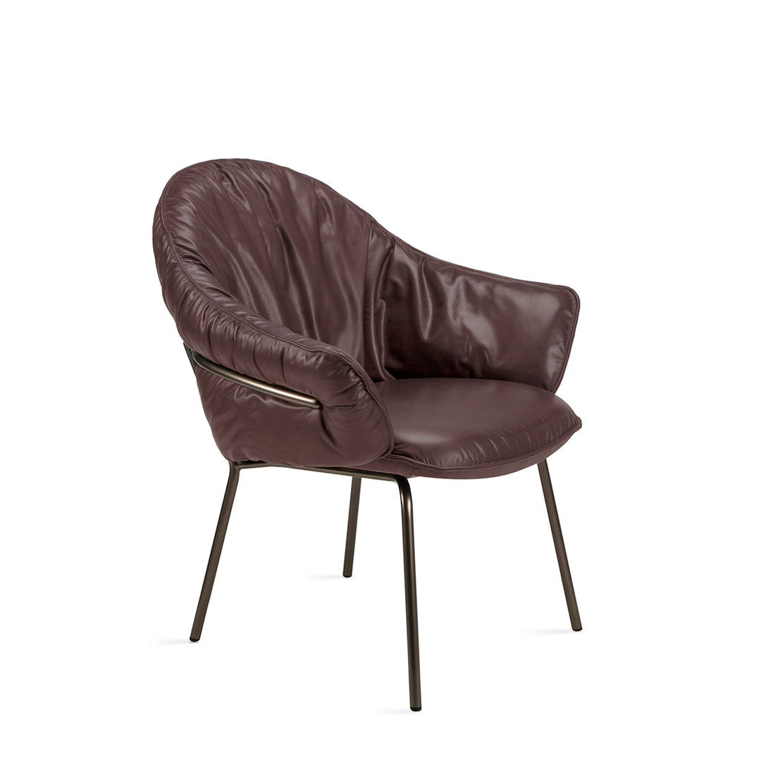 freifrau | low dining | marie armchair | adora walnut leather