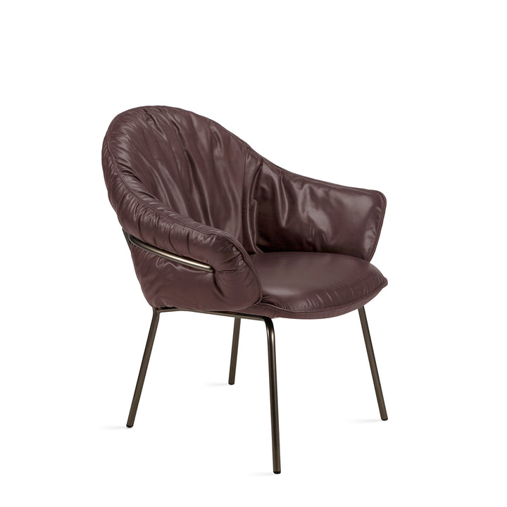 freifrau | low dining | marie armchair | adora walnut leather