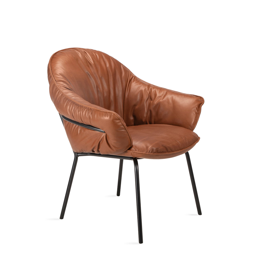 freifrau | low dining | marie armchair | adora walnut leather