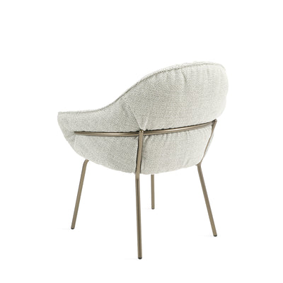 freifrau | low dining | marie armchair | deep black steel frame | nobilis raphael 73 vert kaki