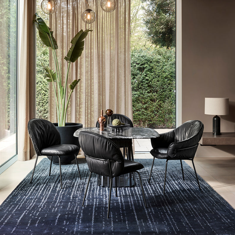 freifrau | low dining | marie armchair | adora walnut leather