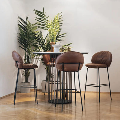 freifrau | marie barstool | sahara ebony (black) leather