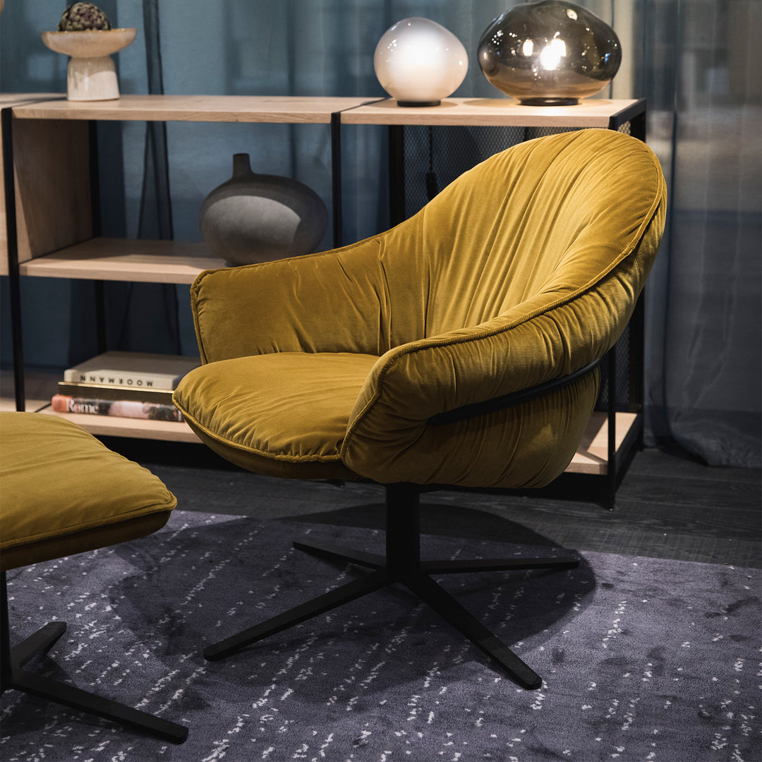 freifrau | marie lounge chair | x-base frame | adamo + eva tabacco