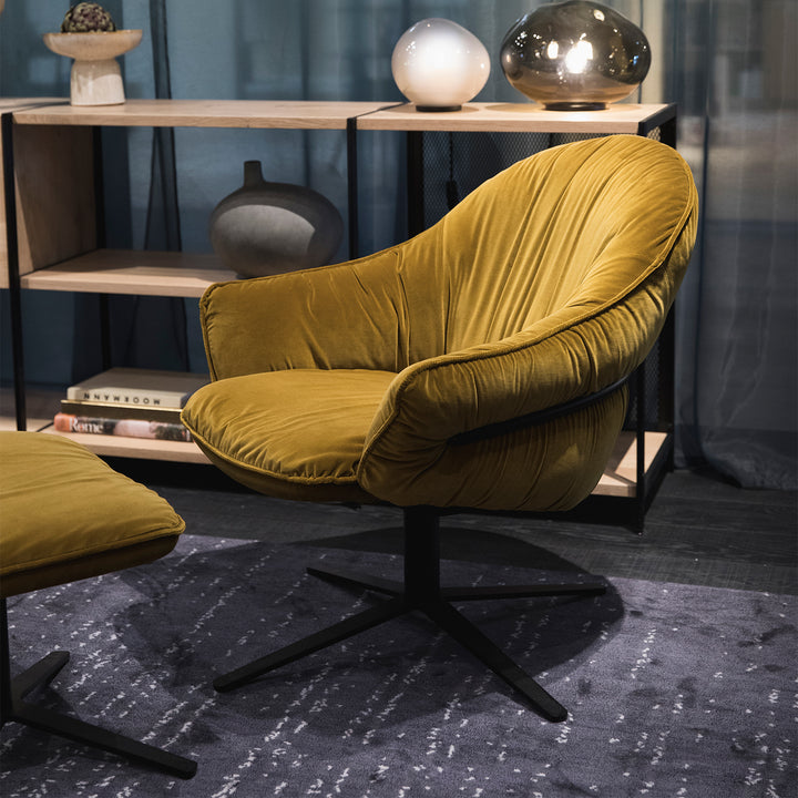 freifrau | marie lounge chair | x-base frame | adamo + eva tabacco