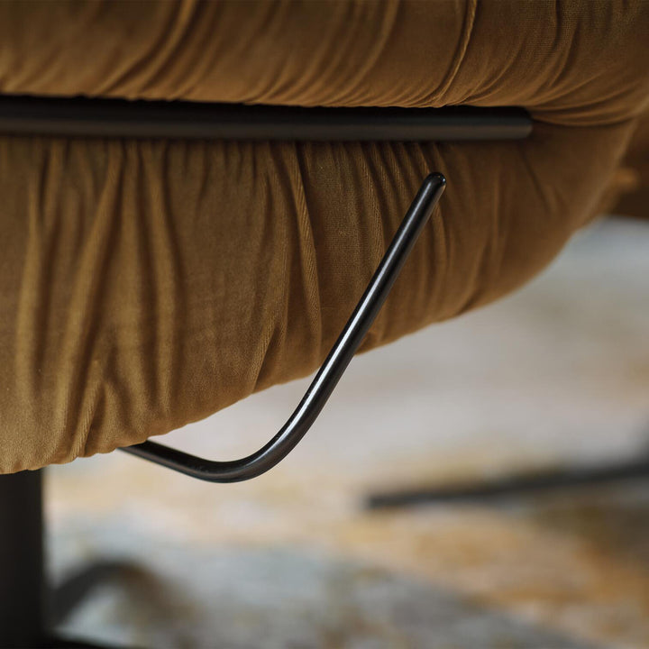 freifrau | marie lounge chair | x-base with rocker + tilting mechanism | adora jade leather + bronze frame