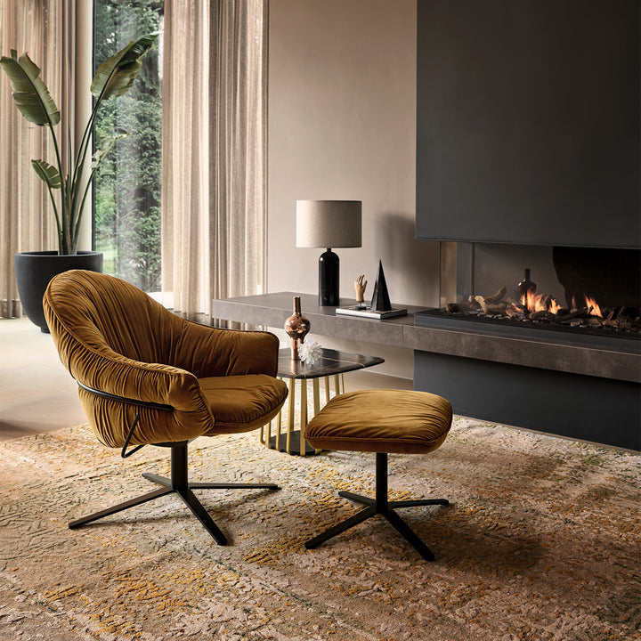 freifrau | marie lounge chair | x-base frame | adamo + eva tabacco