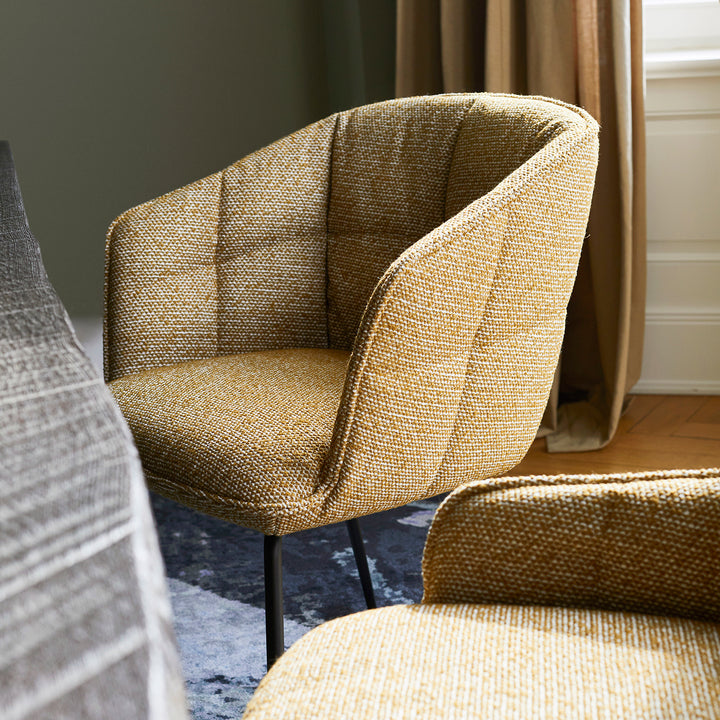 freifrau | low dining | marla armchair high | wire frame | adora walnut leather