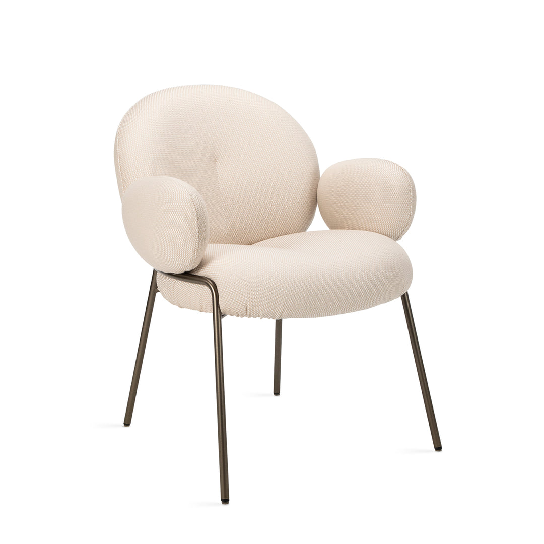 freifrau | nana outdoor armchair high | lopi fabric + steel bronze glaze frame