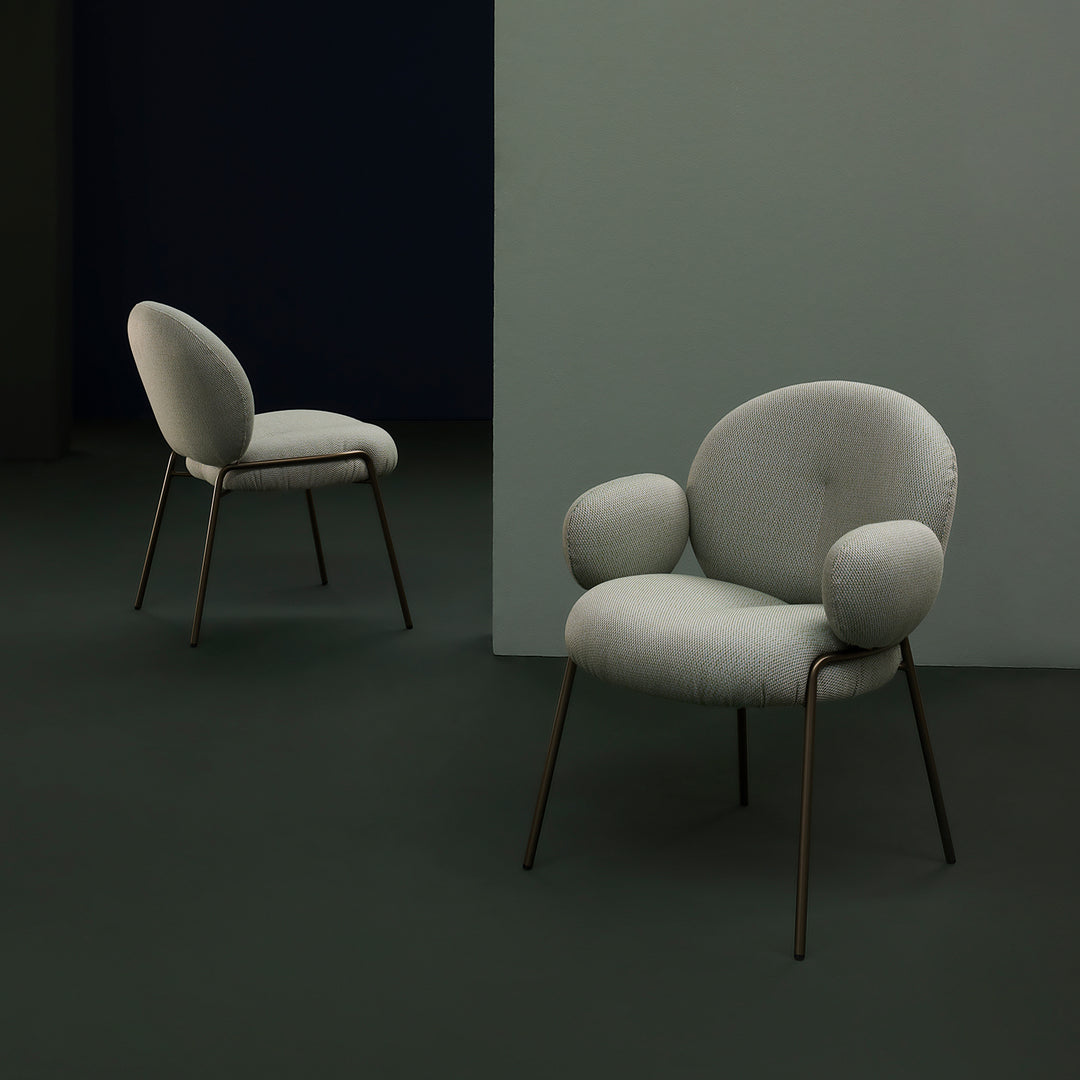 freifrau | nana outdoor chair | lopi fabric + steel bronze glaze frame