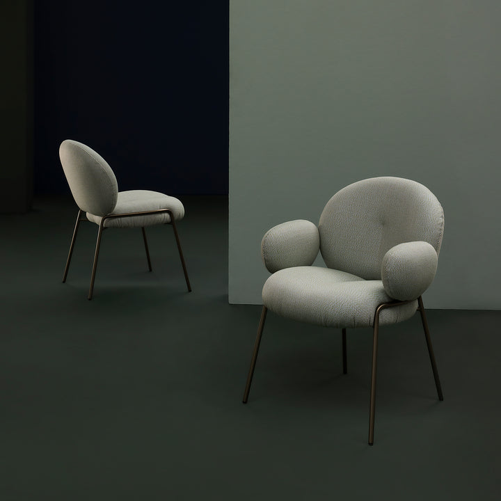 freifrau | nana outdoor chair | lopi fabric + steel bronze glaze frame