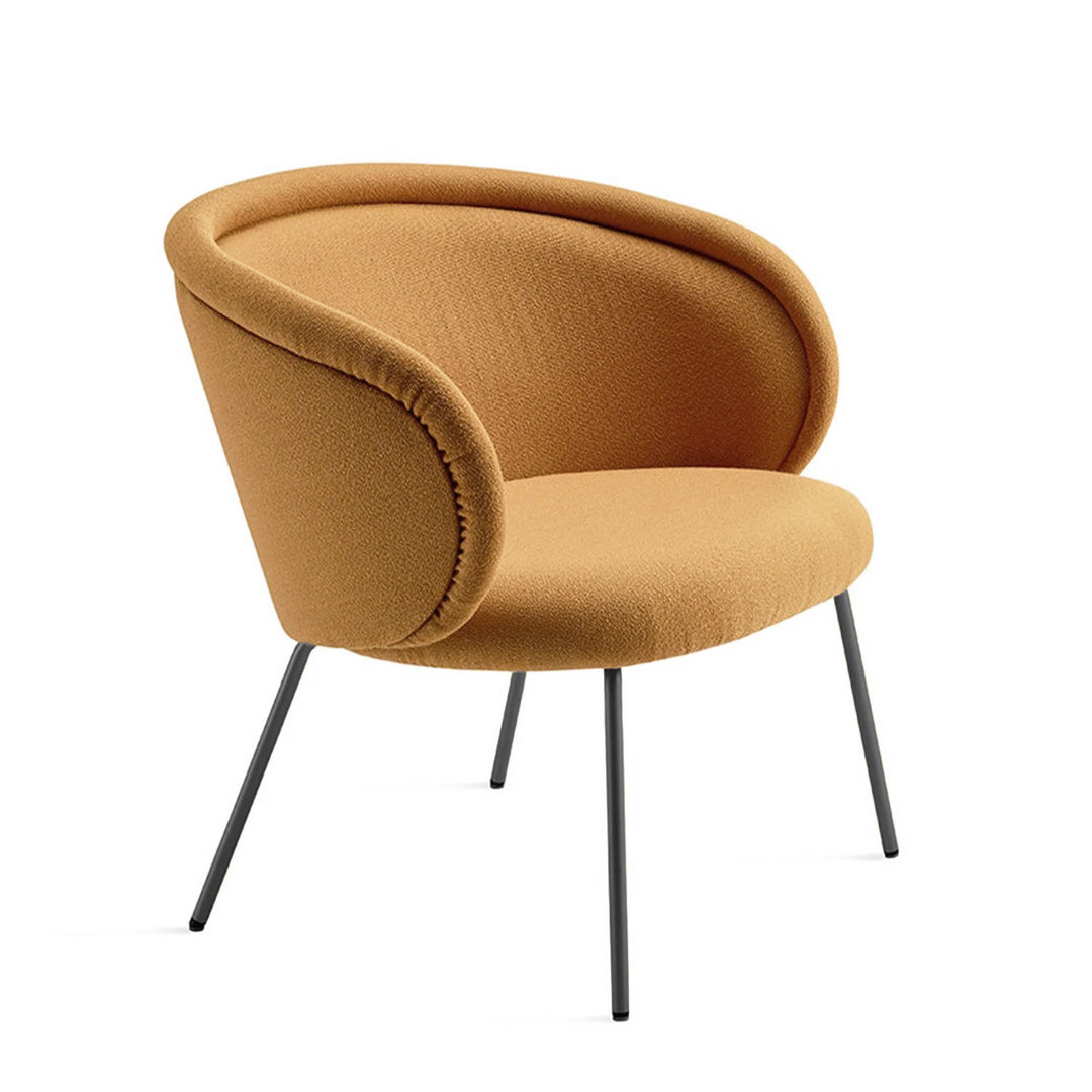 freifrau | ona cocktail armchair |  Vidar 472 + steel frame slate grey