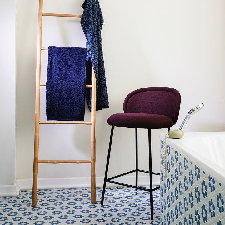 freifrau | ona kitchen stool 65cm | riga marine + black frame