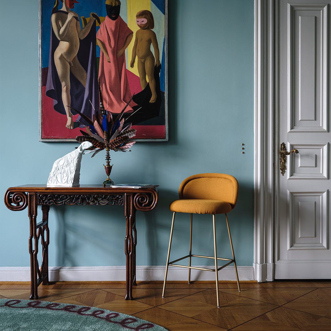 freifrau | ona kitchen stool 65cm | riga marine + black frame