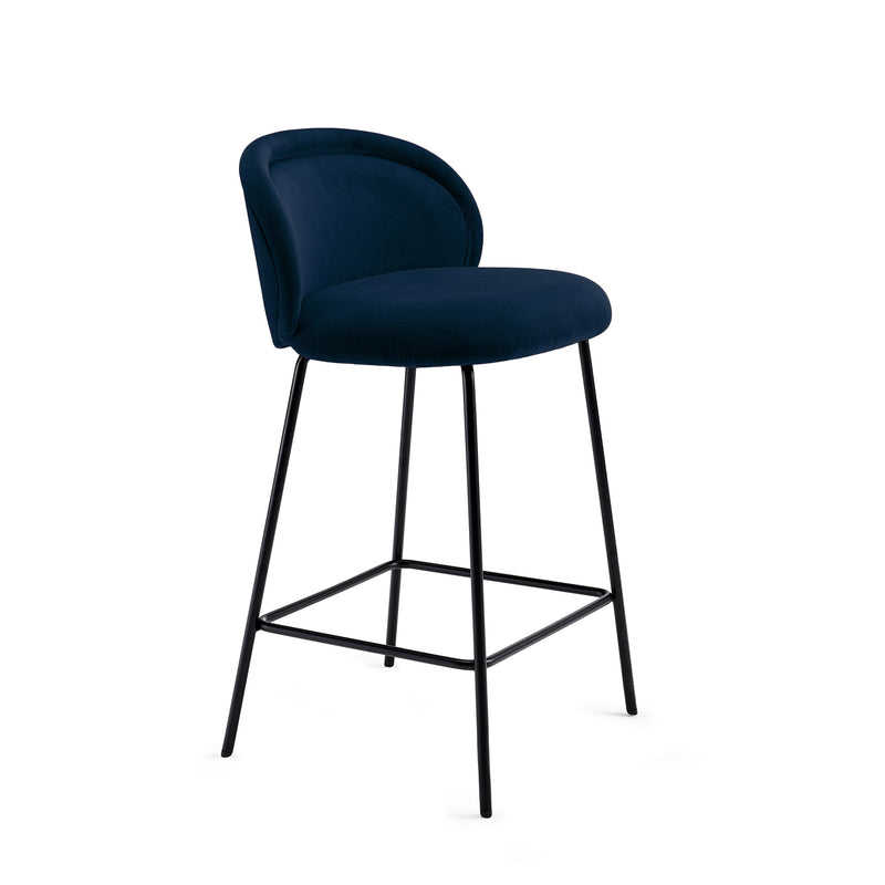 freifrau | ona kitchen stool 65cm | riga marine + black frame