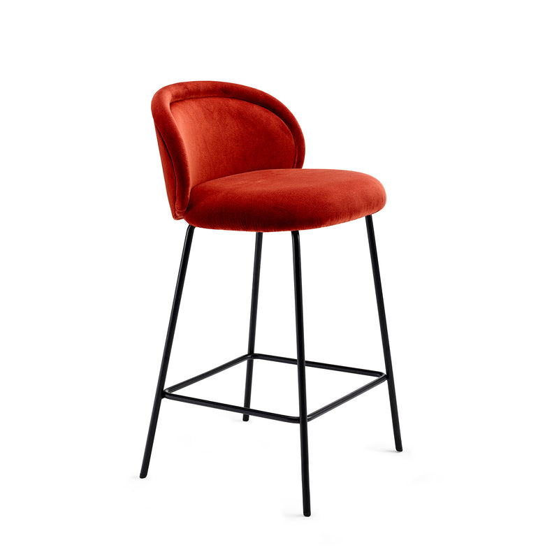freifrau | ona kitchen stool 65cm | riga marine + black frame